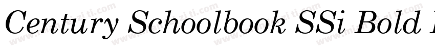Century Schoolbook SSi Bold Italic字体转换